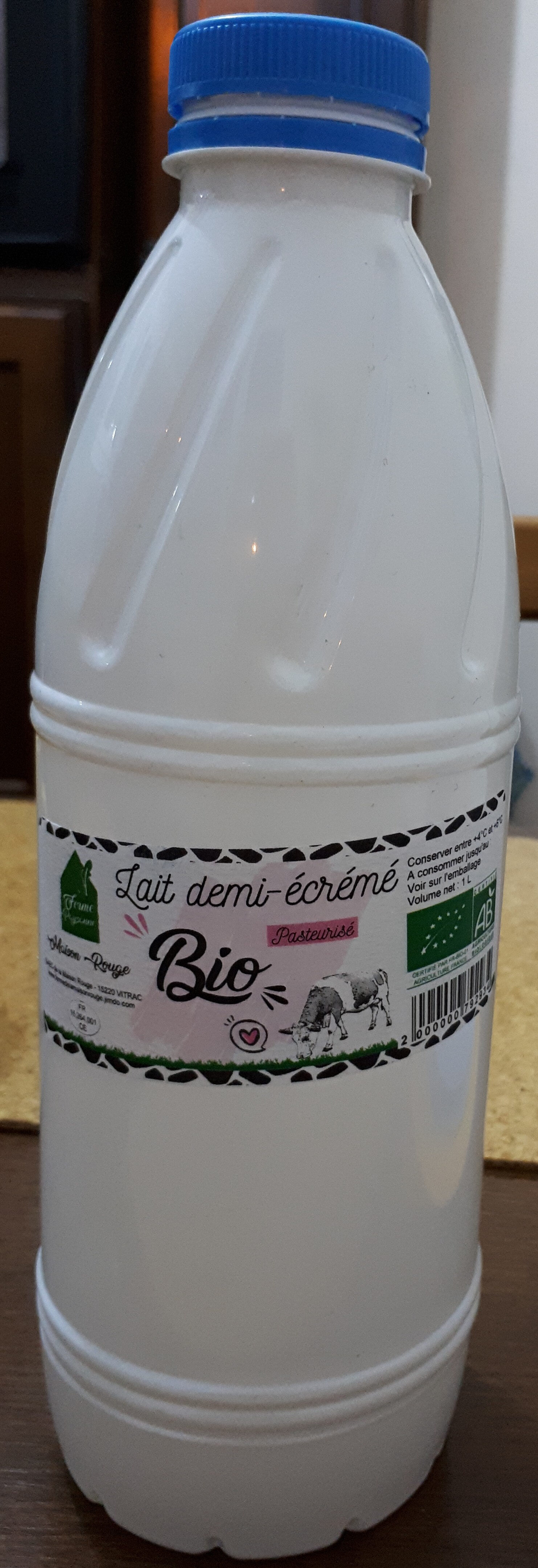 lait demi écrémé pasteurisé - Product - fr