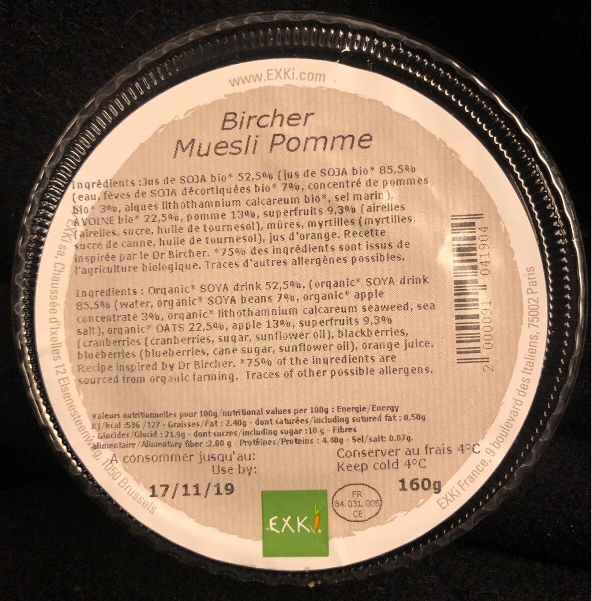 Bircher Muesli Pomme - Product - fr