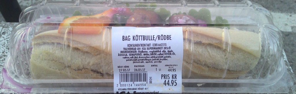 ICA Supermarket Eksjö Bag köttbulle/rödbe - Produit - sv
