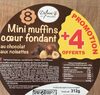 Mini muffins coeur fondant chocolat-noisettes - Product