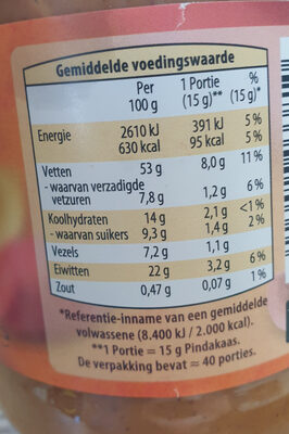 Helaes Pindakaas - Nutrition facts - nl