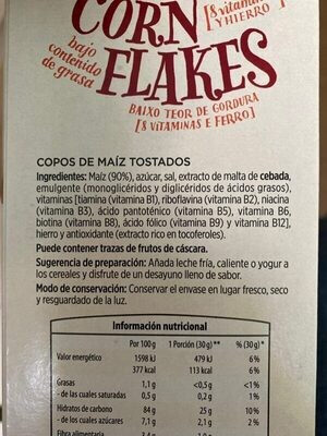 Corn Flakes - Zutaten - es