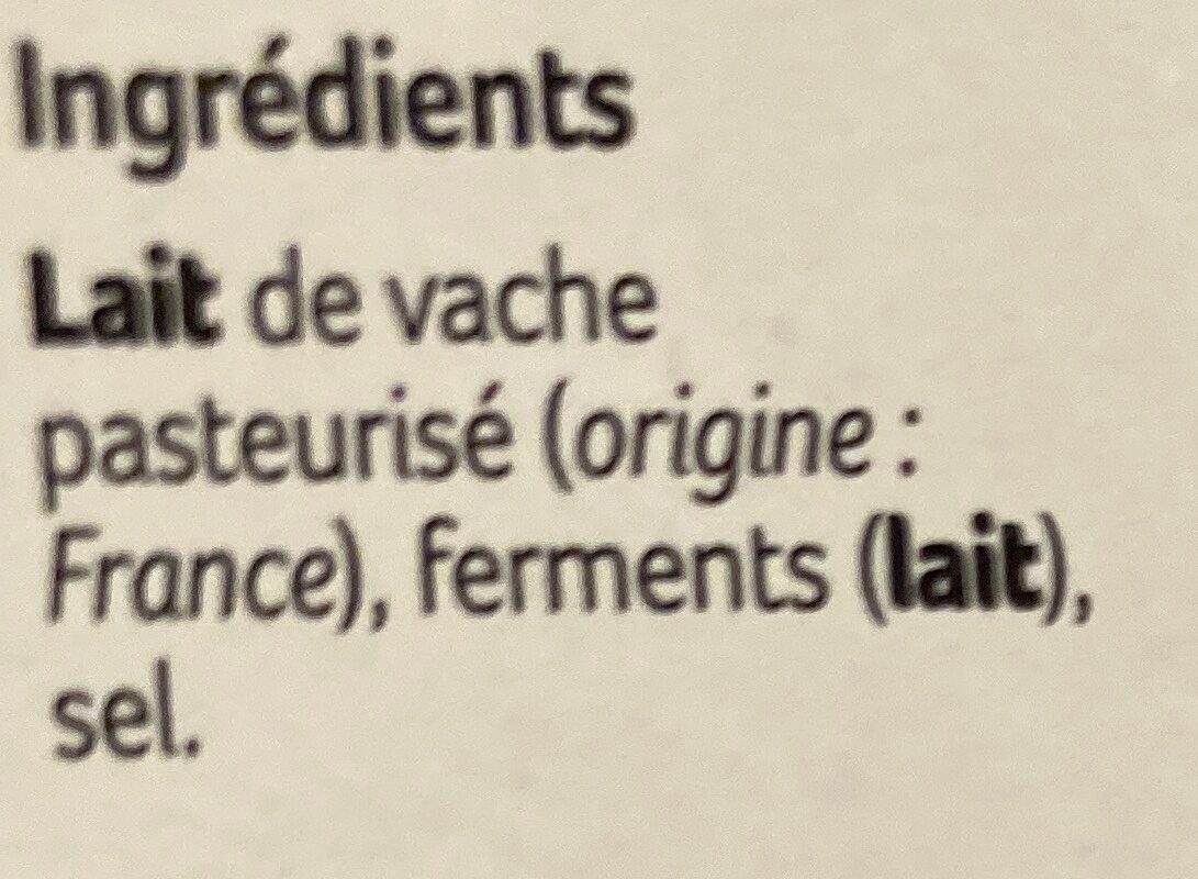Camembert de caractère - Ingredients - fr