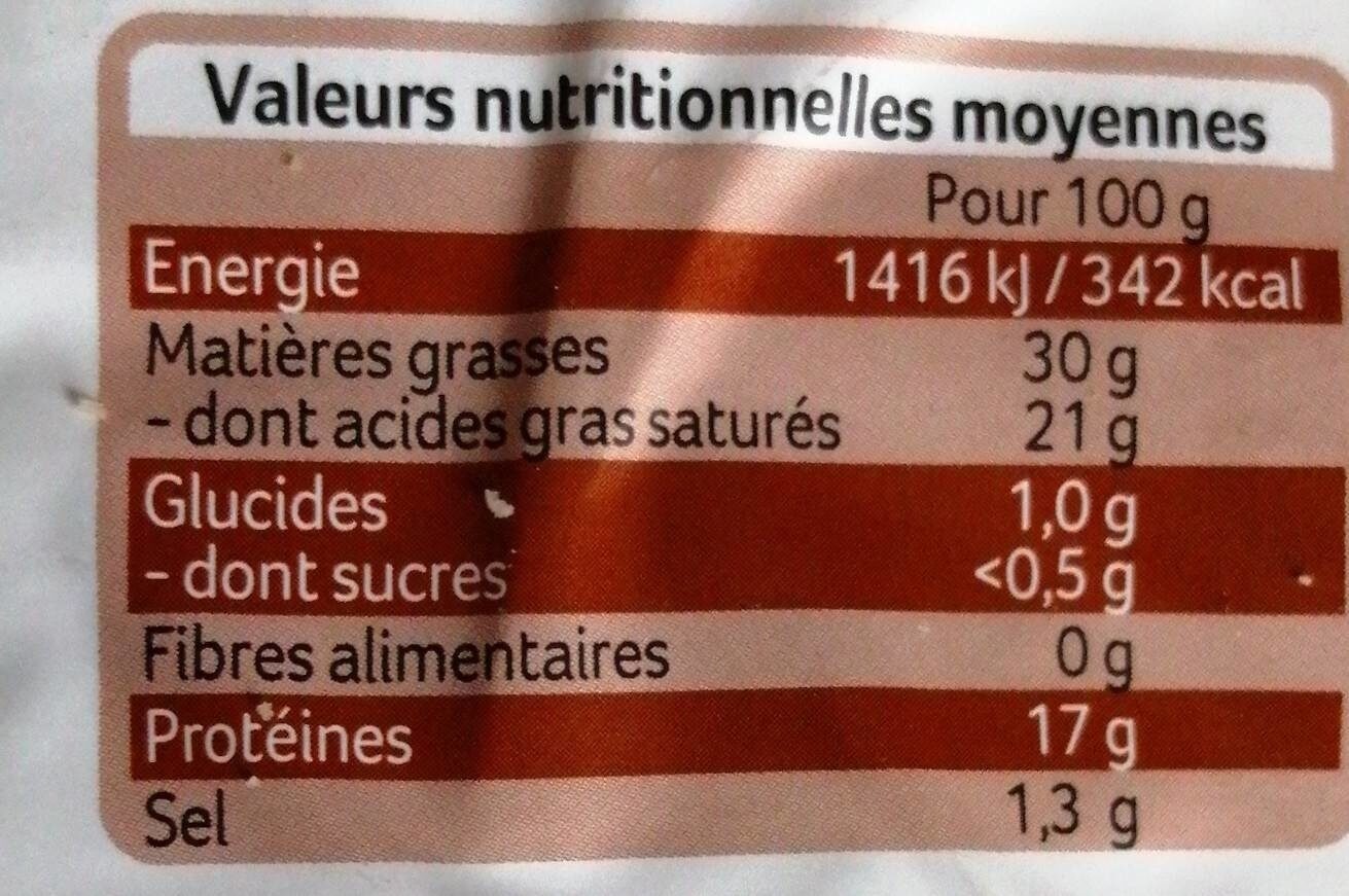 Petit brie - Nutrition facts - fr