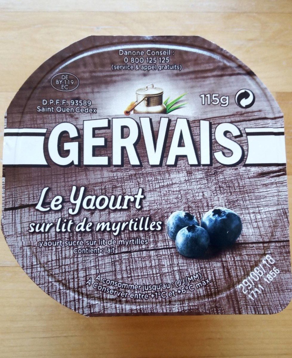 Gervais le yaourt sur lit de myrtilles - Product - fr