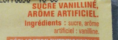 Sucre vanillliné - Ingredientes - fr