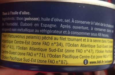 Thon a l’huile d’olive - Ingrediënten - fr