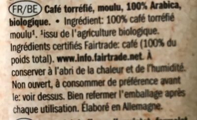 Cafe del mundo - Ingredients - fr