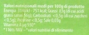Burro Italiano Bio - Valori nutrizionali