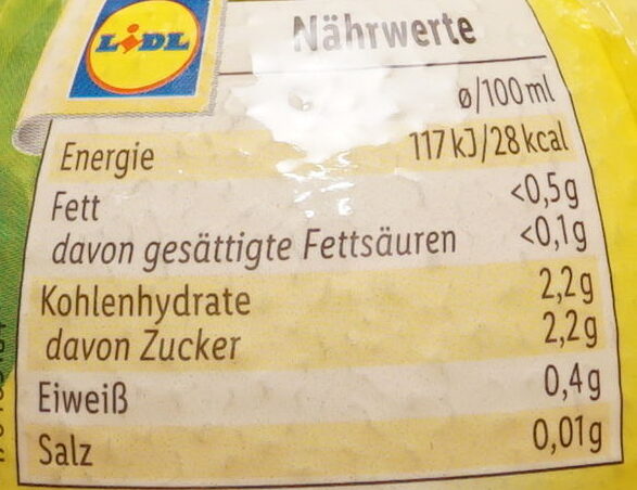 Zitronensaft aus Zitronensaftkonzentrat - Valori nutrizionali - de