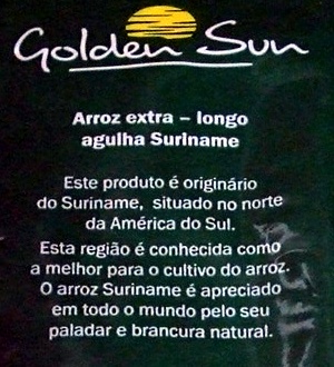 Golden Sun Suriname - Ingredients - pt
