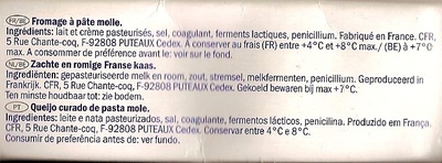Fromage Doux et Crémeux (31 % MG) - Ingrédients