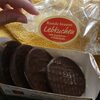 Runde braune Lebkuchen - Zartbitterschokolade - Produkt