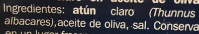 Atún claro en aceite de oliva - Ingredientes - es