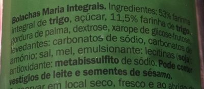 Galleta maria integral - Ingredients