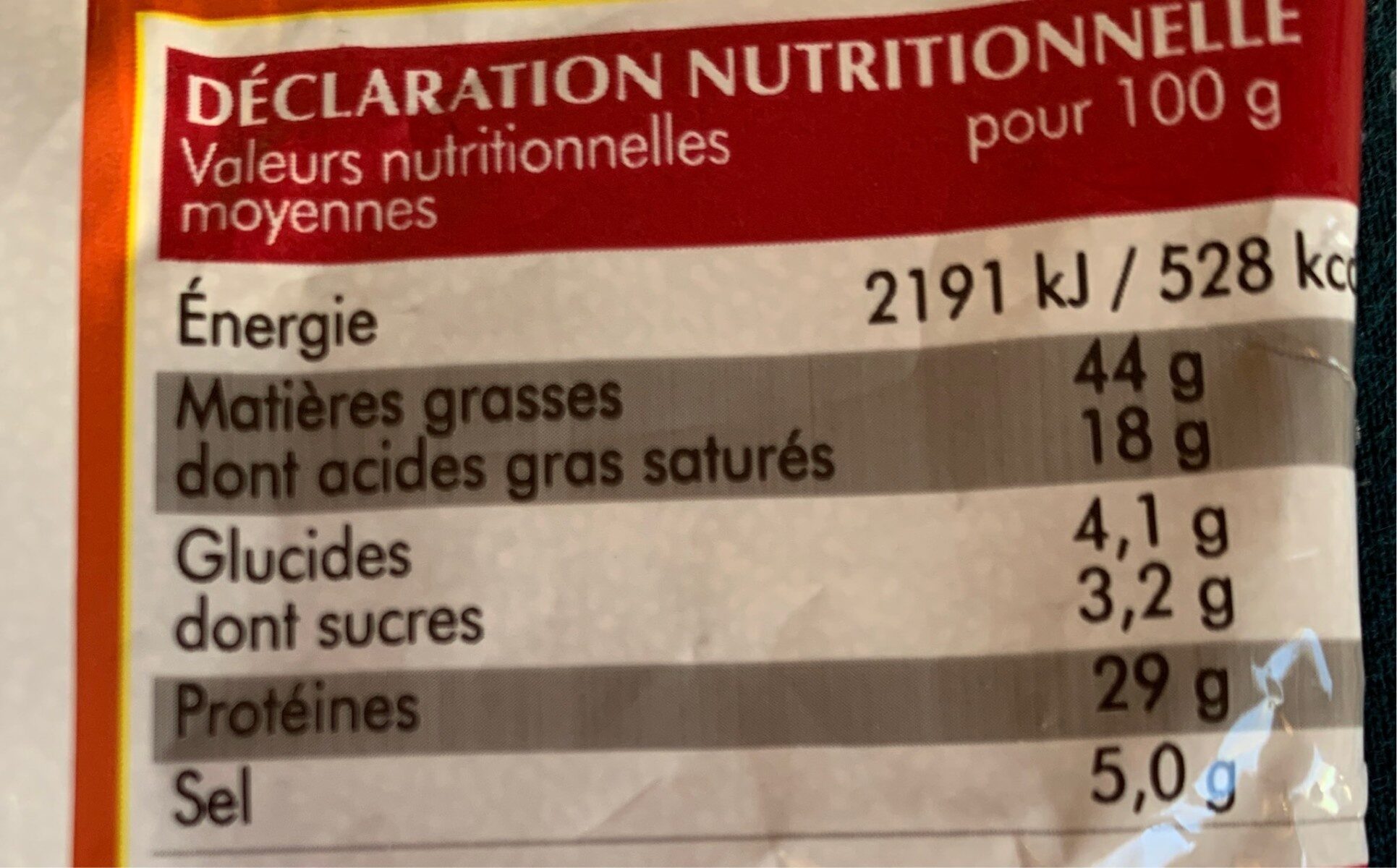 Mini saucissons nature - Nutrition facts - fr