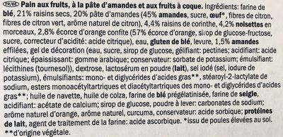 Luxe Stol, Gâteau de Luxe Fourré Pâte d'Amande et Fruits à Coque - Ingrédients