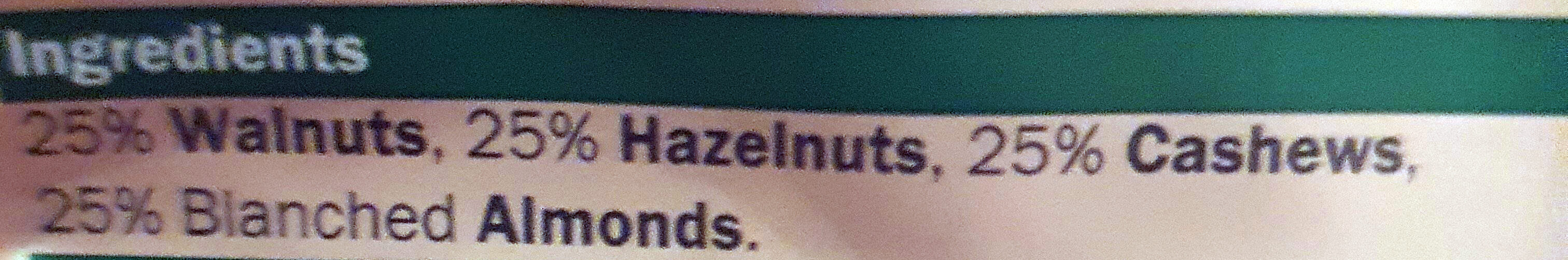 Mixed Nuts - Ingredienser - en