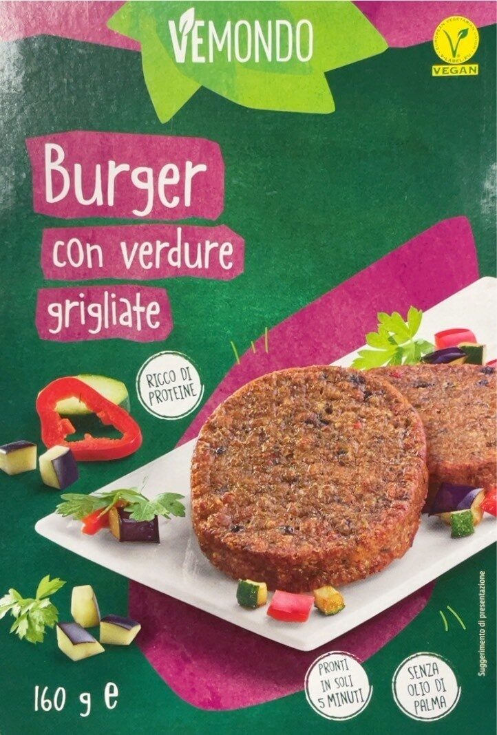 Burger con verdure grigliate - Prodotto