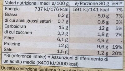 fagiolo selvaggio - Nutrition facts - it