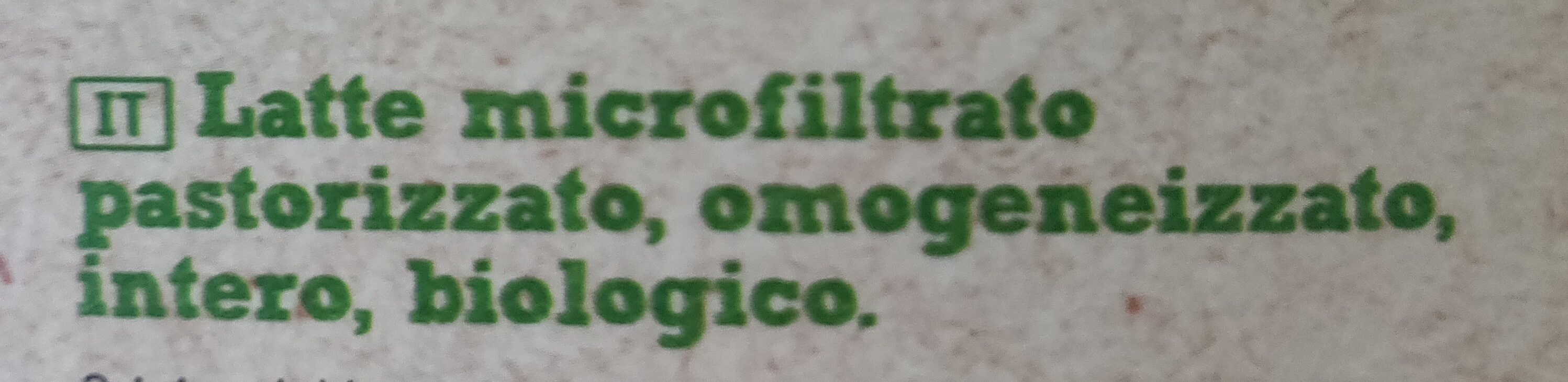 Bio organic latte intero - Ingredienti