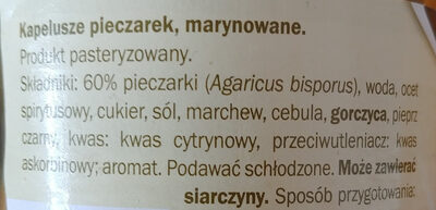 Pieczarki marynowane - Ingrediënten - pl
