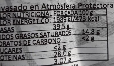 Chorizo de León dulce - Nutrition facts - es