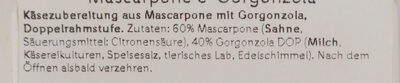 Gorgonzola Mascarpone - Zutaten