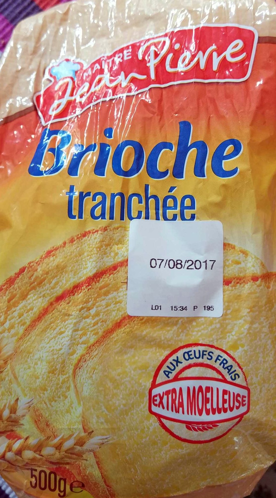 Brioche Pur beurre-Aux oeufs-Tranchée - Produit