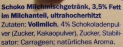 Schoko Drink - Ingredientes - de