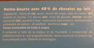 Petit Beurre Tablette Chocolat au lait - Ingrédients