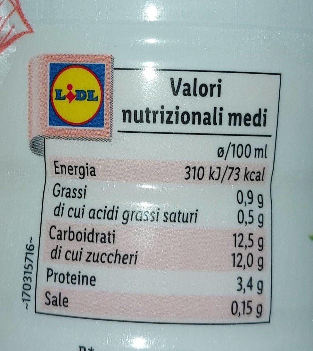 yogurt da bere - Nutrition facts - pt
