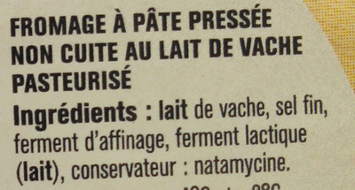 Petit Saint-Paulin croute naturelle - Ingredients - fr
