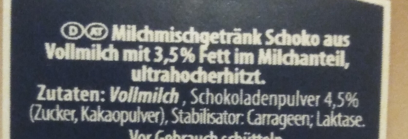 Schoko Drink 3.5% Fett - Ingredientes - de