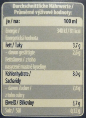 Schoko Drink 3.5% Fett - Nährwertangaben