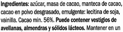 Edel-Zartbitter-Schokolade Venezuela 56% Kakao - Osagaiak - de