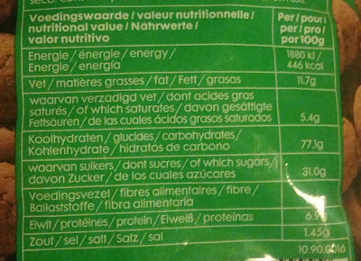 Nicolettes - Nutrition facts - fr