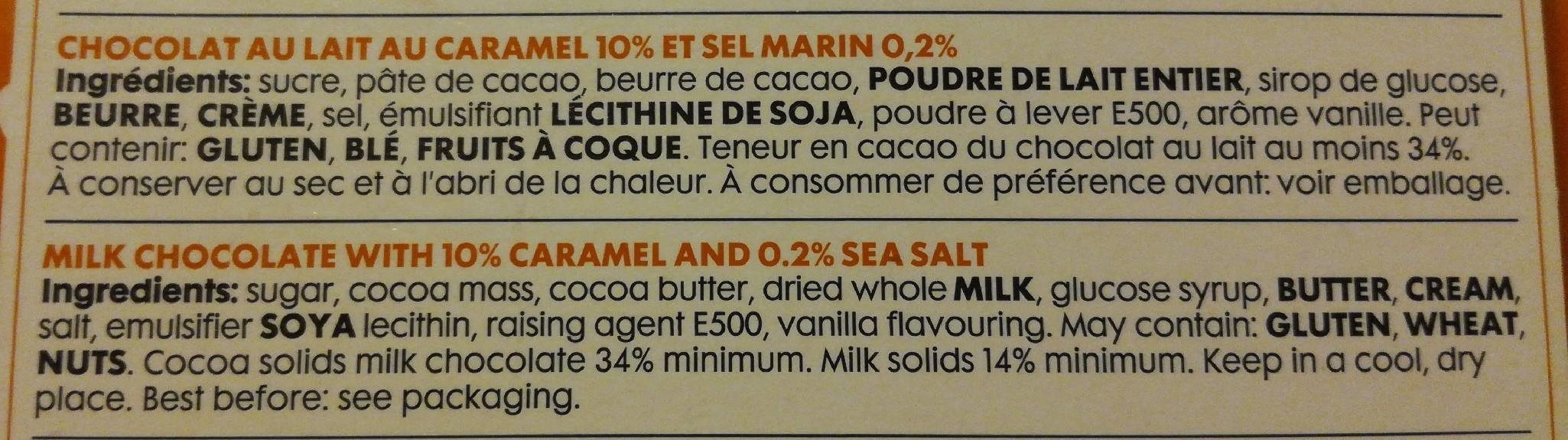 Chocolat au lait au caramel - Ingredients - fr