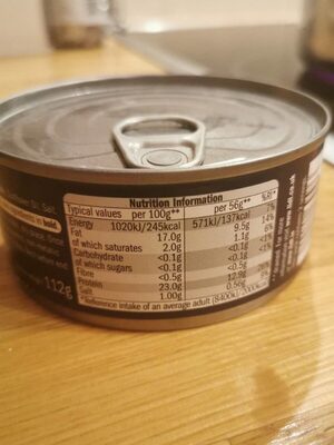 Tuna Chunks in sunflower oil - Nutrition facts