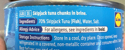 Tuna Chunks In Brine - Ingredients