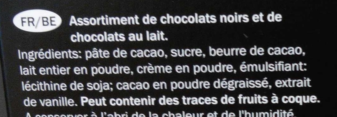 Petits chocolats - Ingredients - fr