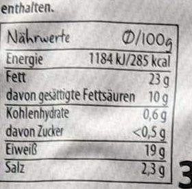 Wiesentaler Käsekrainer - Nutrition facts - de