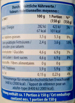 Joghurt mild, 3,5% Fett - Nährwertangaben