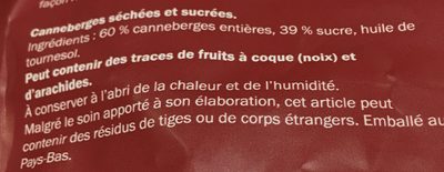 Cranberries - Ingrédients