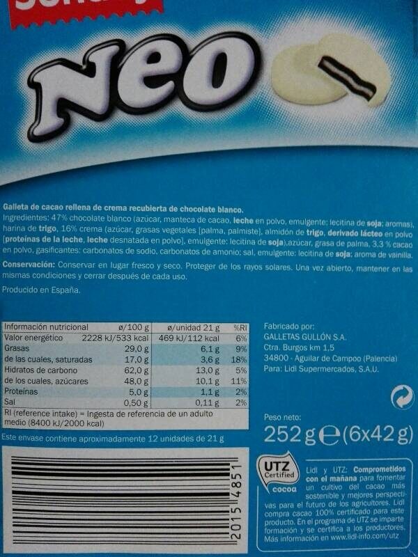 neo - Ingredients - es