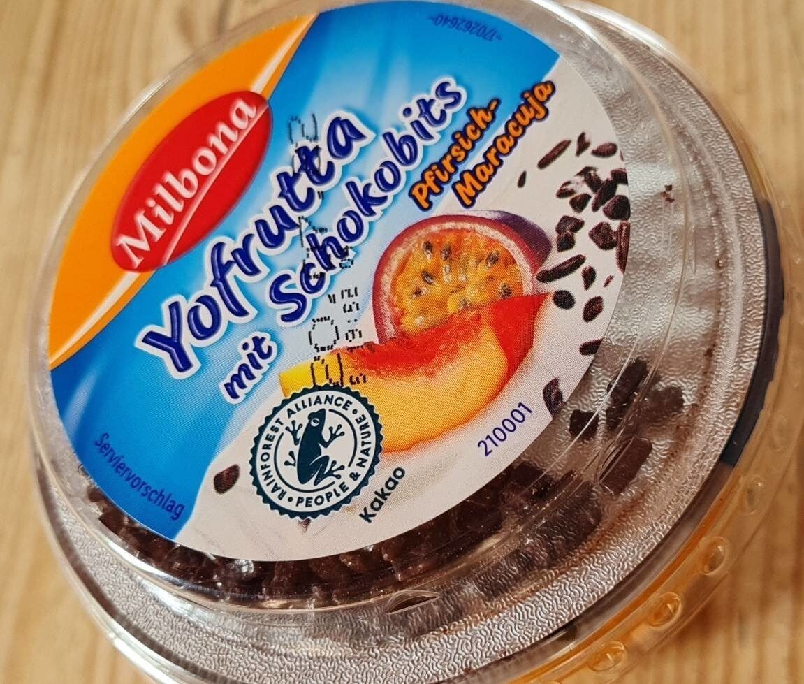 Yofrutta mit Schokobits Pfirsich-Maracuja - Produkt