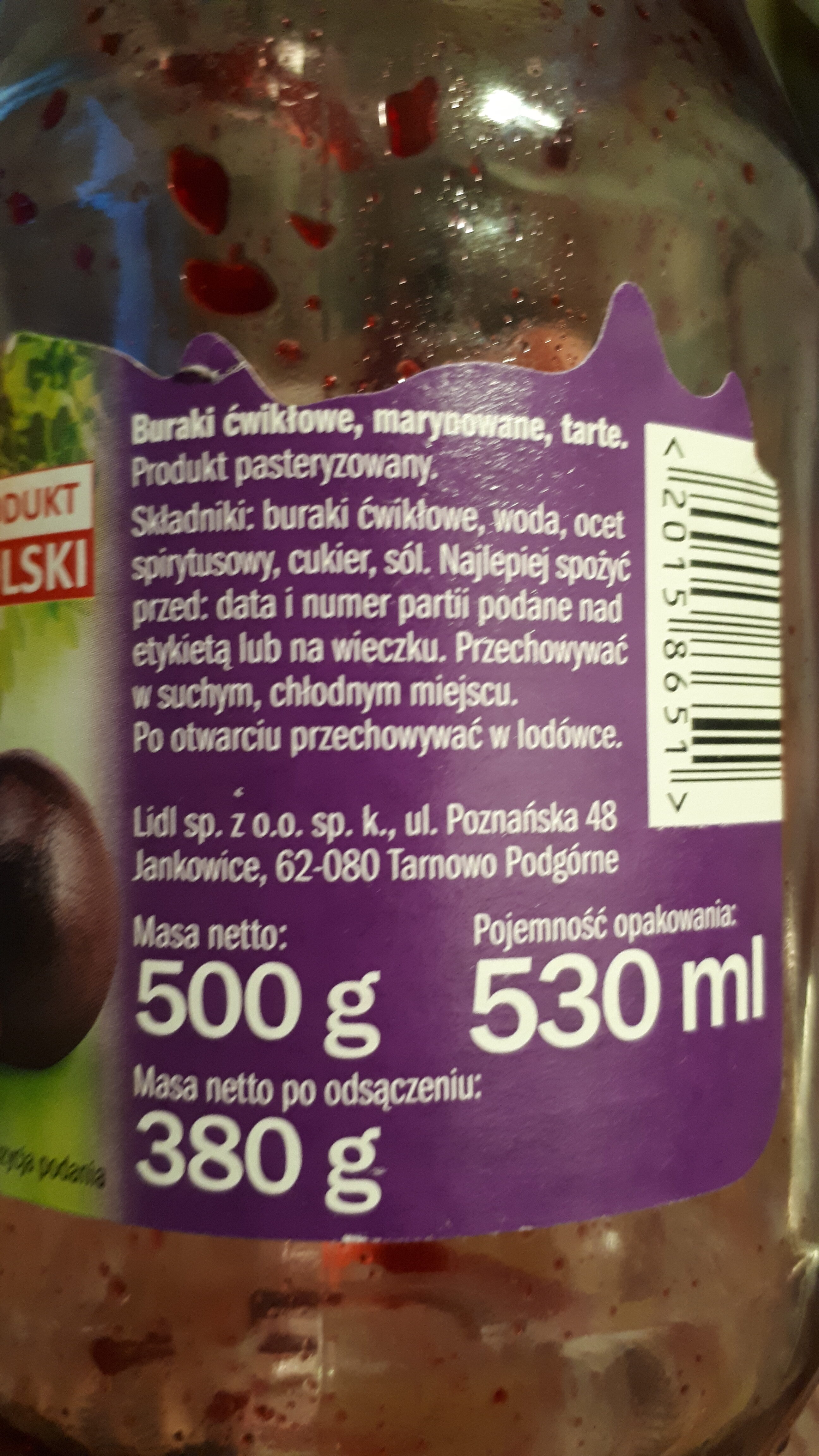 Buraczki wiórki - Ingredienti - pl