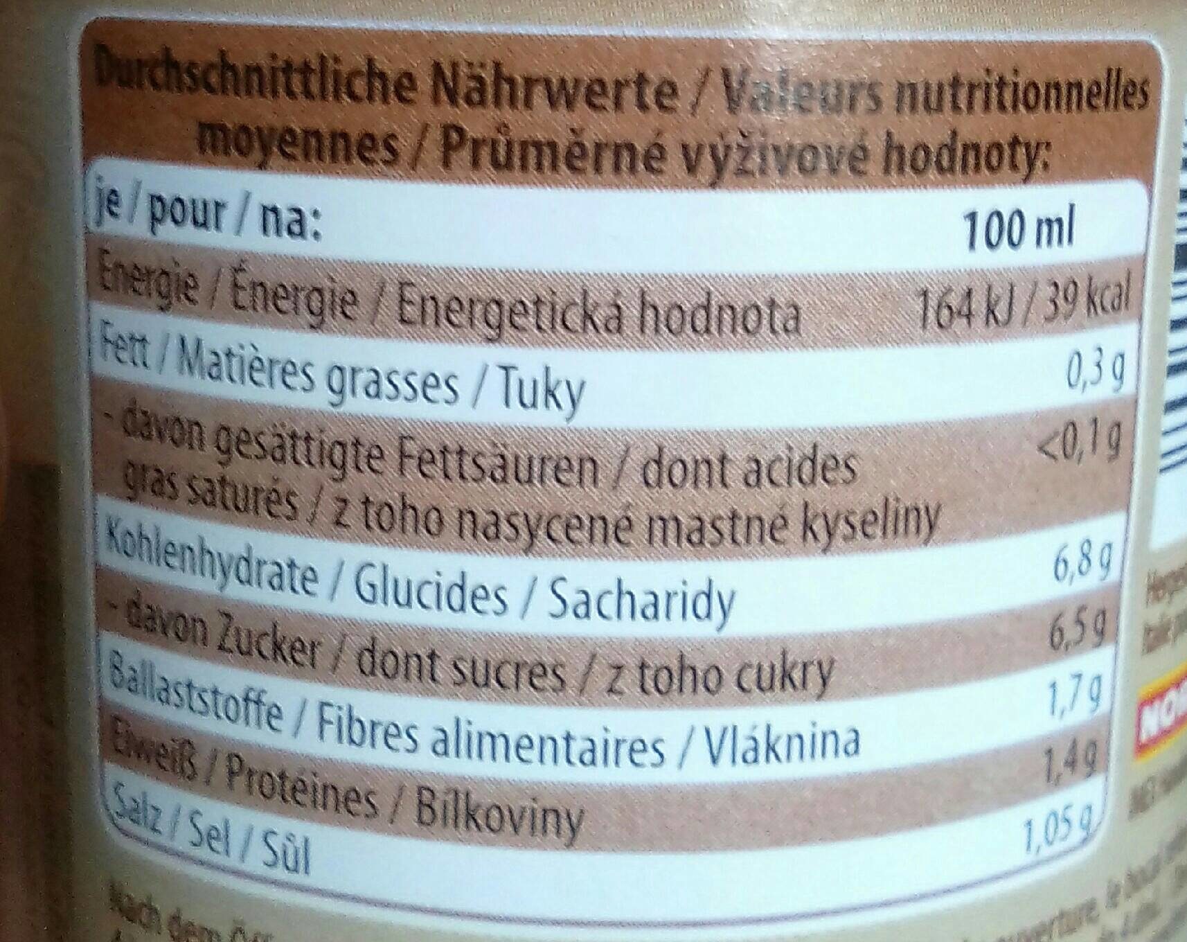 Pastasauce Basilico - Nutrition facts - fr