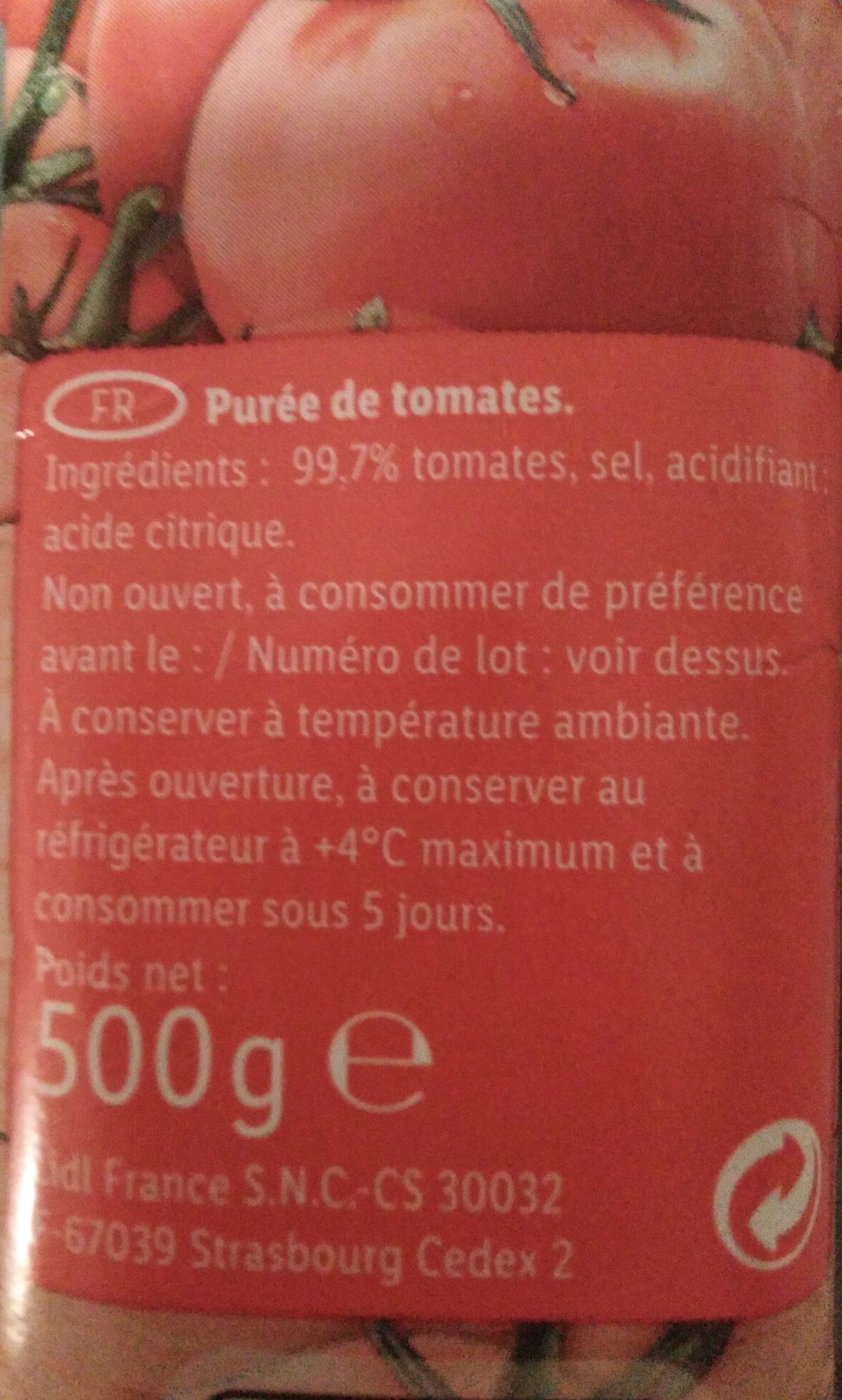 passierte Tomaten - Ingrédients