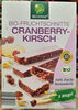 Bio Sonne Bio fruchtschnitte Cranberry kirsch - Produit